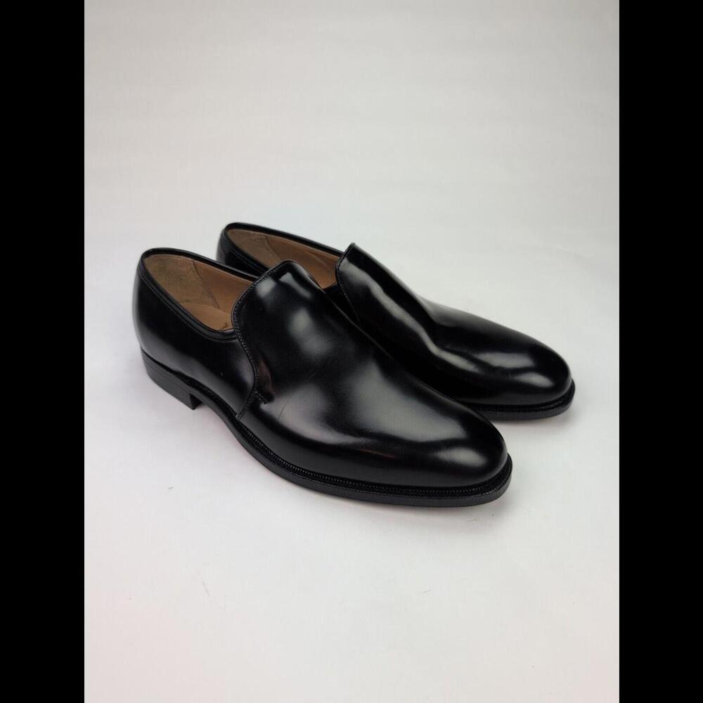 NEW ALFRED SARGENT Men's Sz US 10D UK 9D KENNEDY Black Leather Slip On Loafer